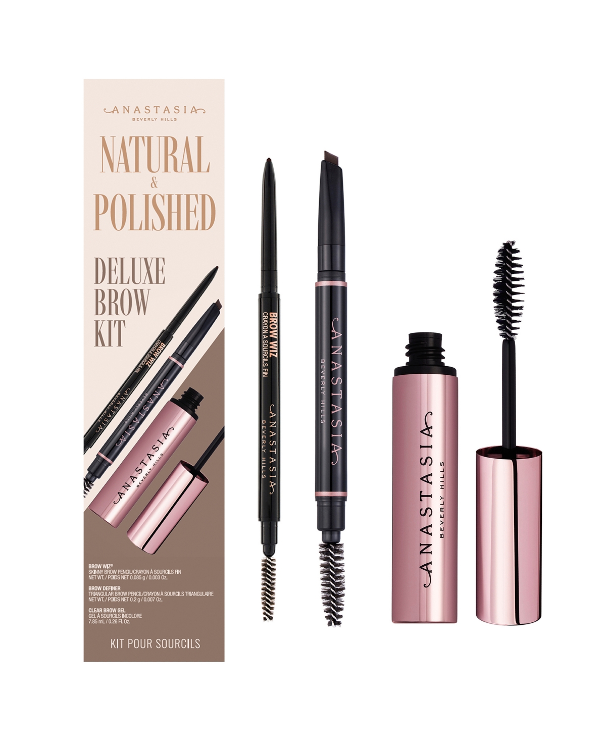 Anastasia Beverly Hills Natural And Polished Deluxe Brow Kit In Brown