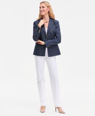 Women's Hourglass Cotton Denim Blazer, Macy's Exclusive 