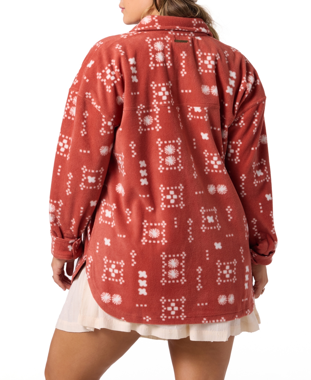 O'neill Rune Oversize Superfleece Shirt Jacket In Brown