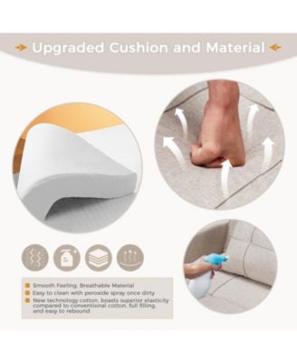 31.5" Sleeper Chair, Convertible Chair Bed for Adults, 3-in-1 Pull Out Sofa Chair