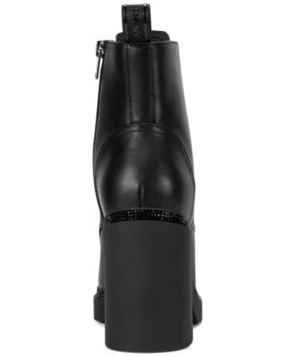 Women's Zippered Platform Heel Boots