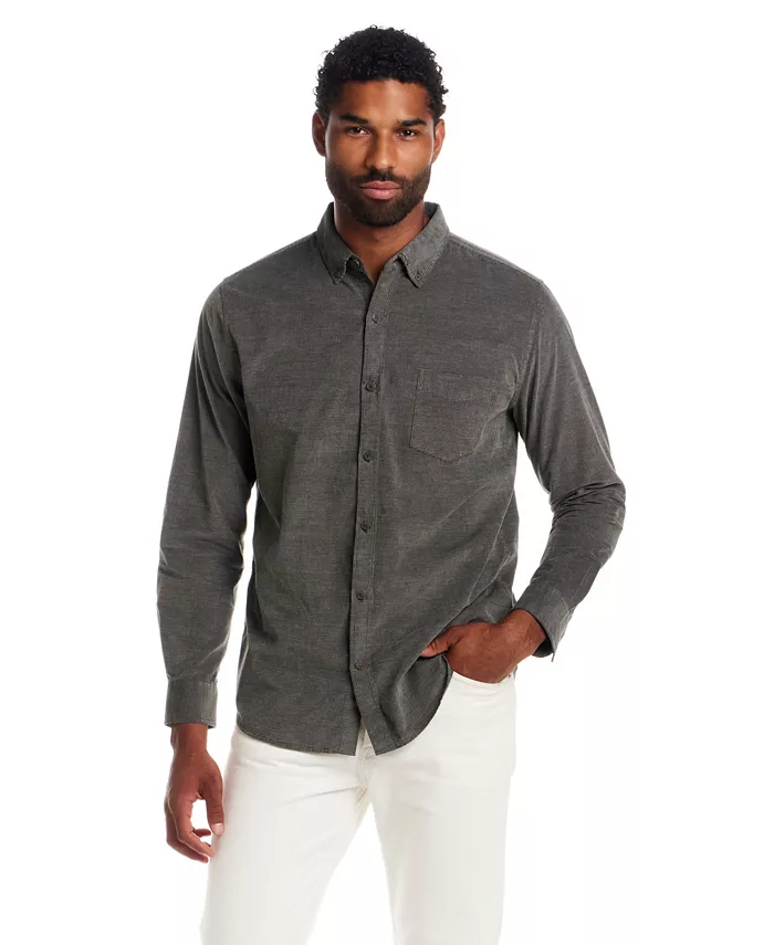 Men's Solid Corduroy Button Front Shirt - thumbnail 9