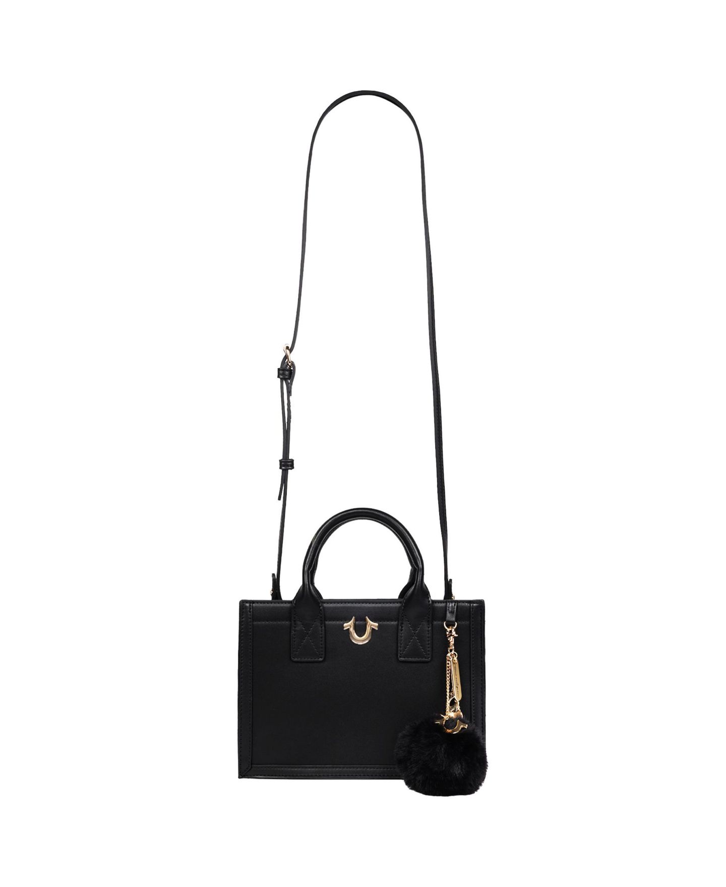 Женская сумка True Religion Pom Dangle Modern Tote, цвет: Чёрный — фото 3