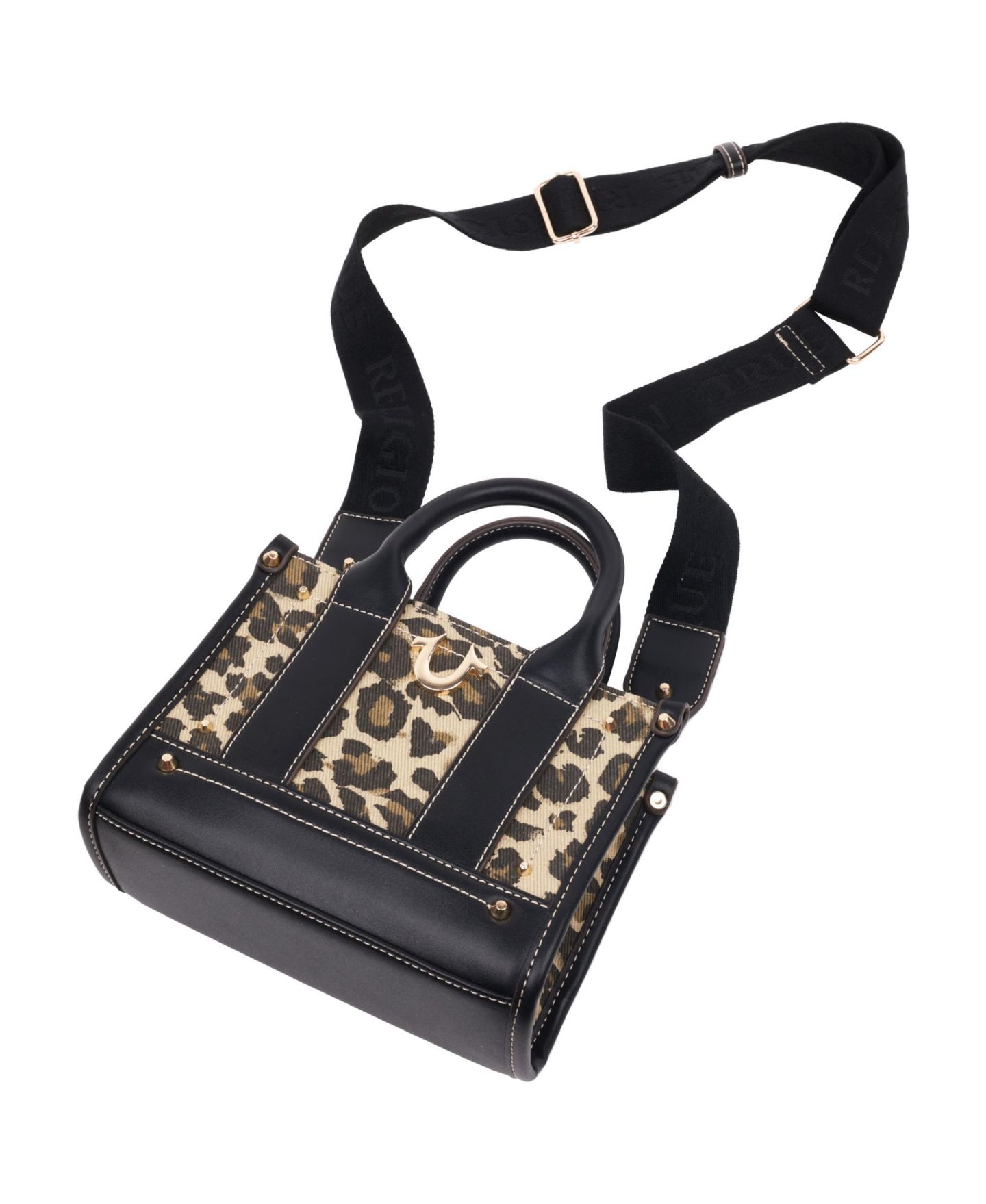 Женская сумка True Religion Leopard/PU Mini Tote, цвет: Леопардовый / Чёрный — фото 5