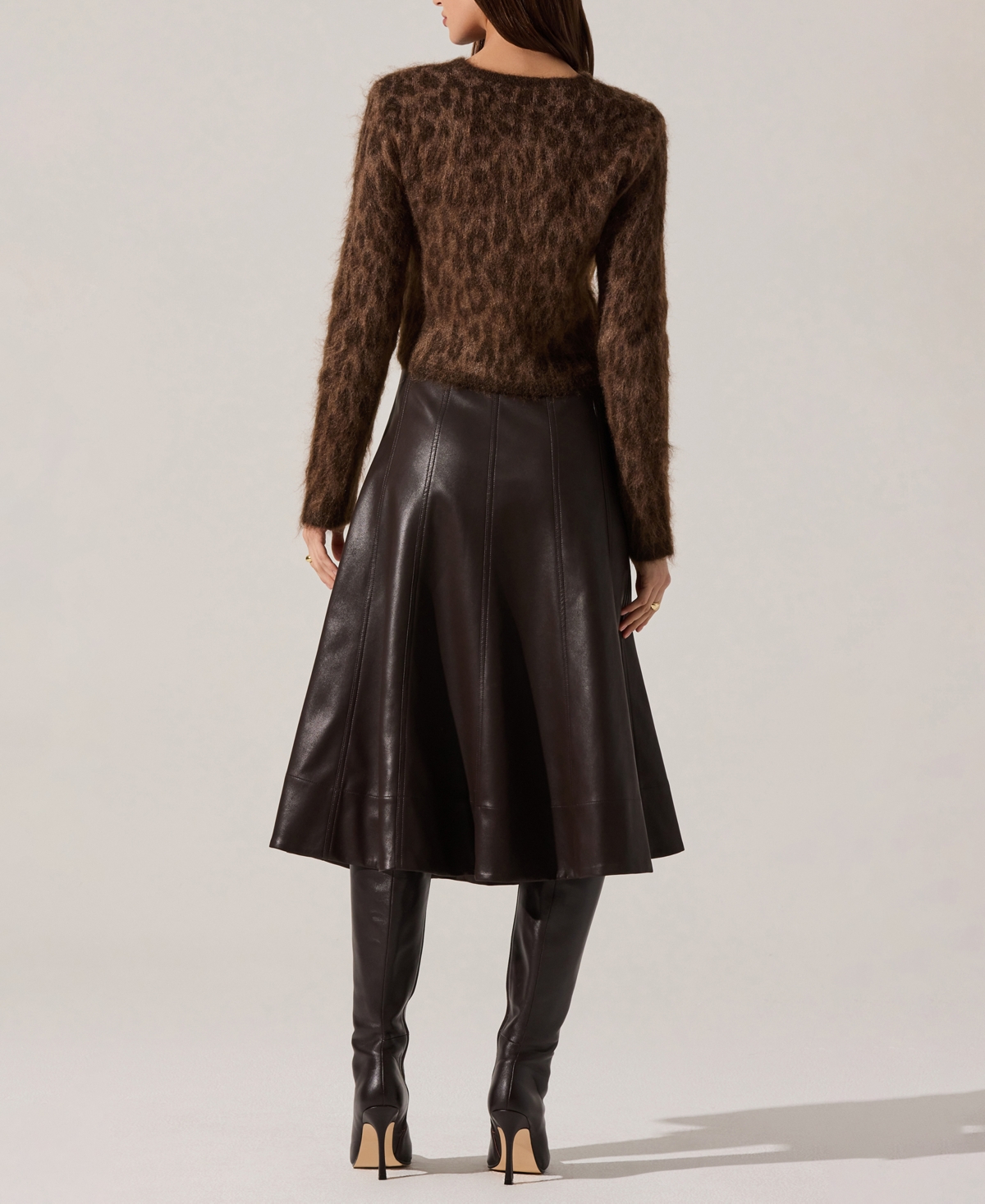 Astr The Label Katria Fuzzy Cheetah Print Cardigan In Multi