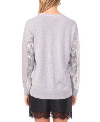 Women's Sequined V-Neck Cardigan Sweater