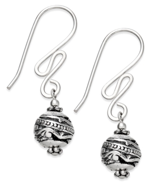 Jody Coyote Squiggle Drop Earrings in Sterling Silver and Silver-Plating