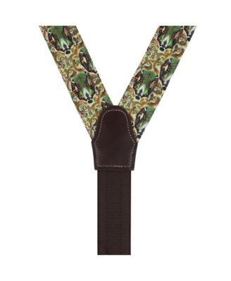 Men's Shall We Dance Silk Novelty Button End Suspenders