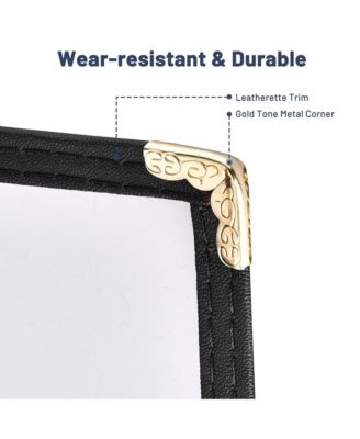 30 Pcs Menu Covers 8.5x11" 3 Page 6 View & 4.25x11" Half Page Wine List