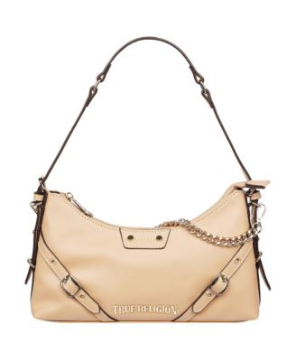 Smooth PU Belted Shoulder Bag