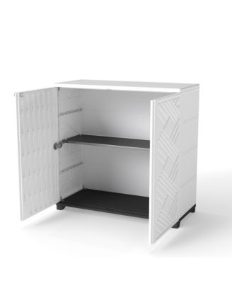 Diamond-Shaped Outdoor Storage Cabinet