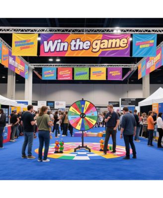WinSpin 48" Giant Prize Wheel Mobile Base Rolling Floor Stand with Wheels for Trade Show Brand Opening Events Carnival