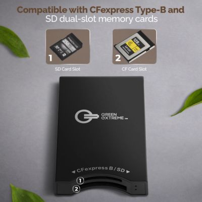 SF-M Series Tough 512GB UHS-II SDXC Memory Card, 2-Pack, Bundle with CFexpress Type-B and SD UHS-II Card Reader