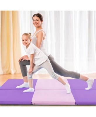 6 x 2 Ft Tri-Fold Gym Mat with Handles and Zippered Cover