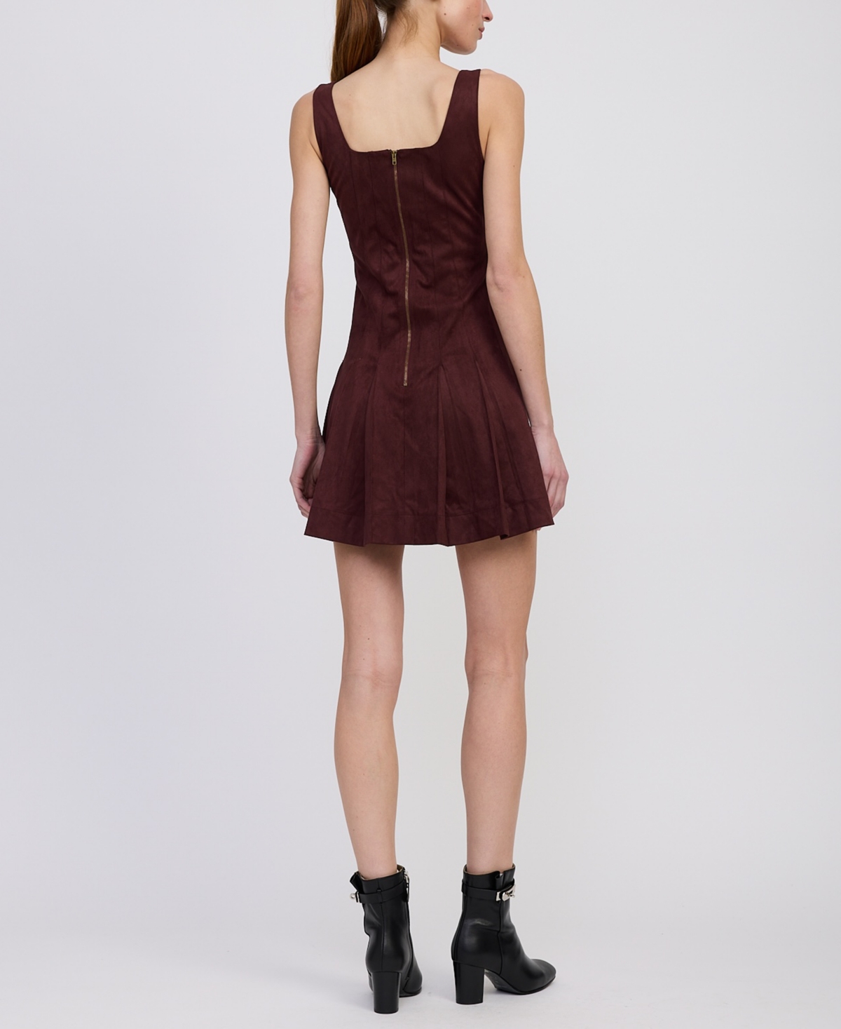 En Saison Women's Delphine Pleated A-line Mini Dress