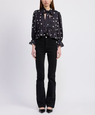 Women's Floretta Polka Dots Long Sleeve Top