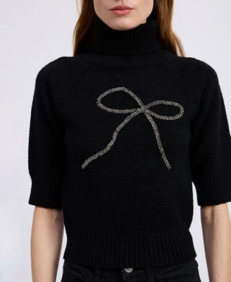 En Saison - Women's Merrill Bow Short Sleeve Sweater