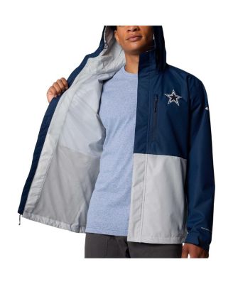 Men's Navy/Silver Dallas Cowboys Big Tall Field Bound Omni-Shield Full Zip Jacket