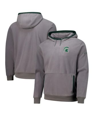 Columbia - Men's Gray Michigan State Spartans Flanker Fleece Pullover Hoodie