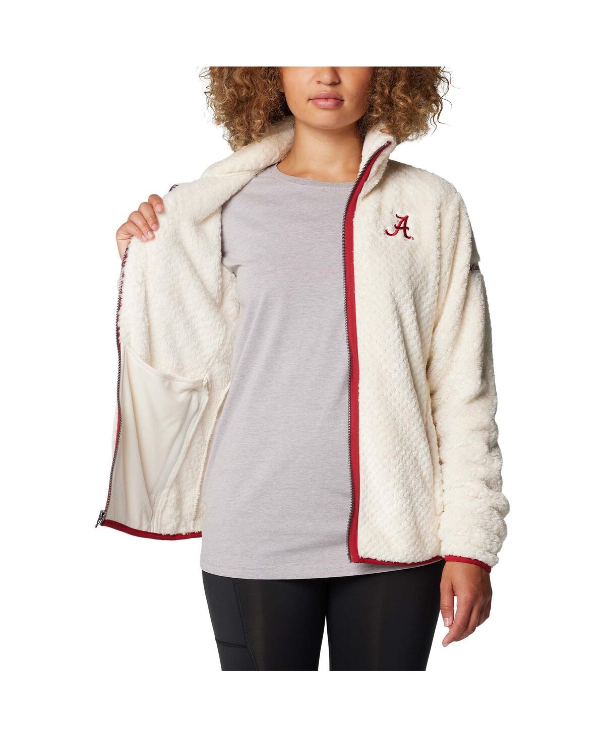 Columbia Women's Cream Alabama Crimson Tide Fireside Ii Sherpa Full-zip Jacket In Neutral