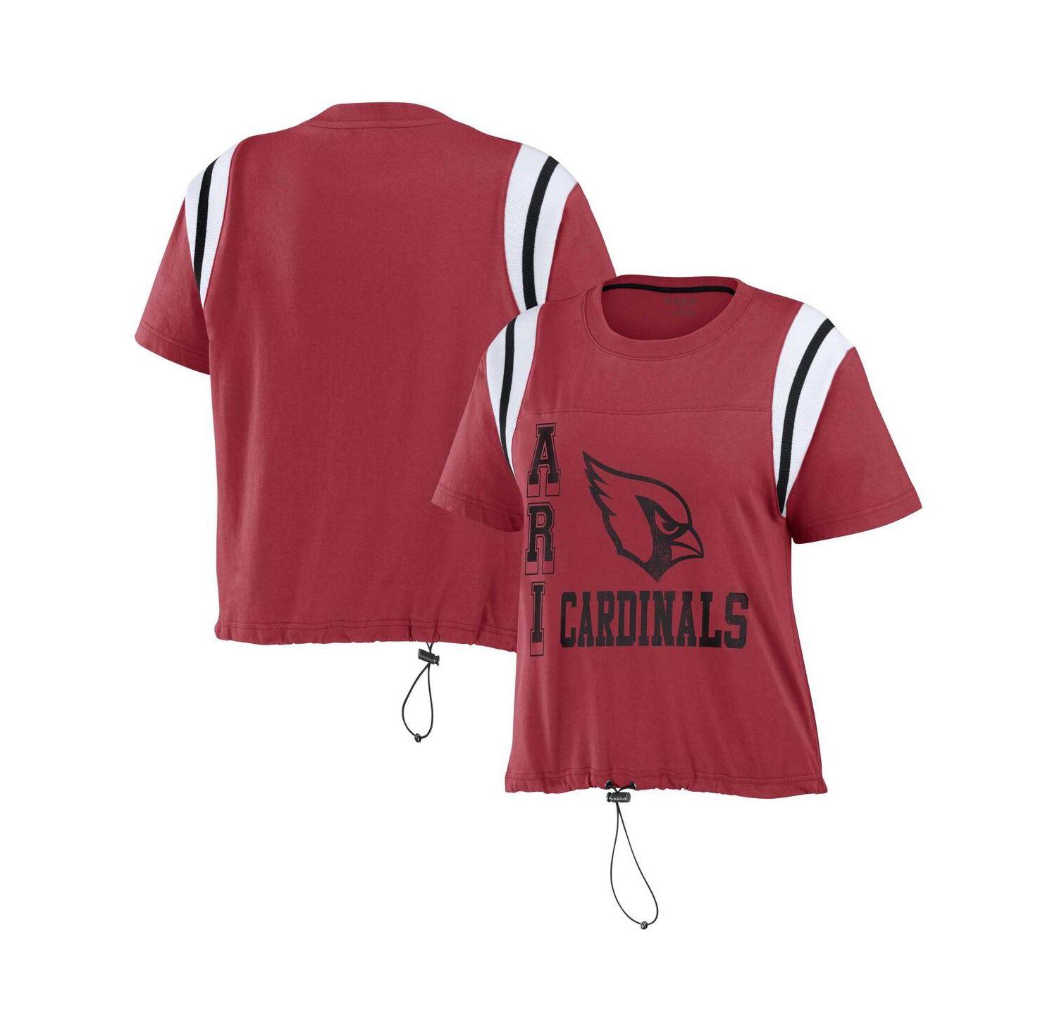 Women's Cardinal Arizona Cardinals Cinched Color Block T-Shirt