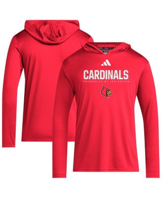adidas - Men's Red Louisville Cardinals 2025 AEROREADY Sideline Training Long Sleeve Hooded T-Shirt