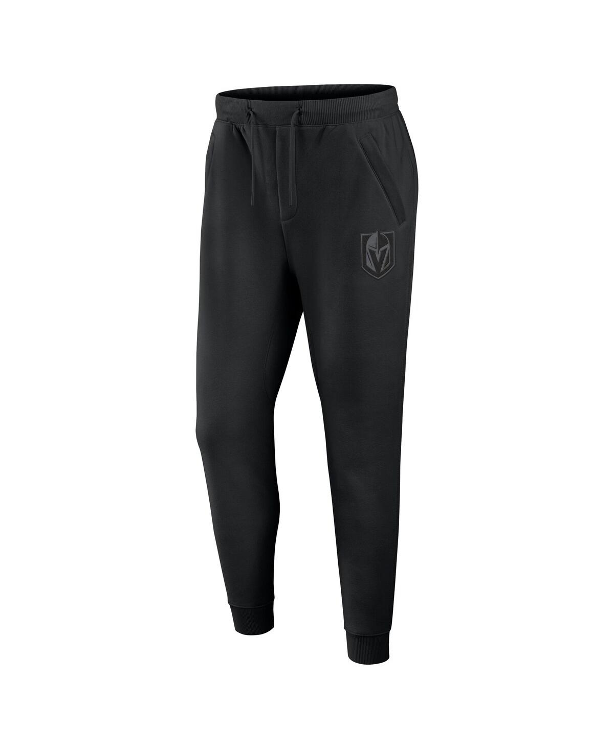 Fanatics Men's Black Vegas Golden Knights Authentic Pro Road Fleece Sweatpants In Black