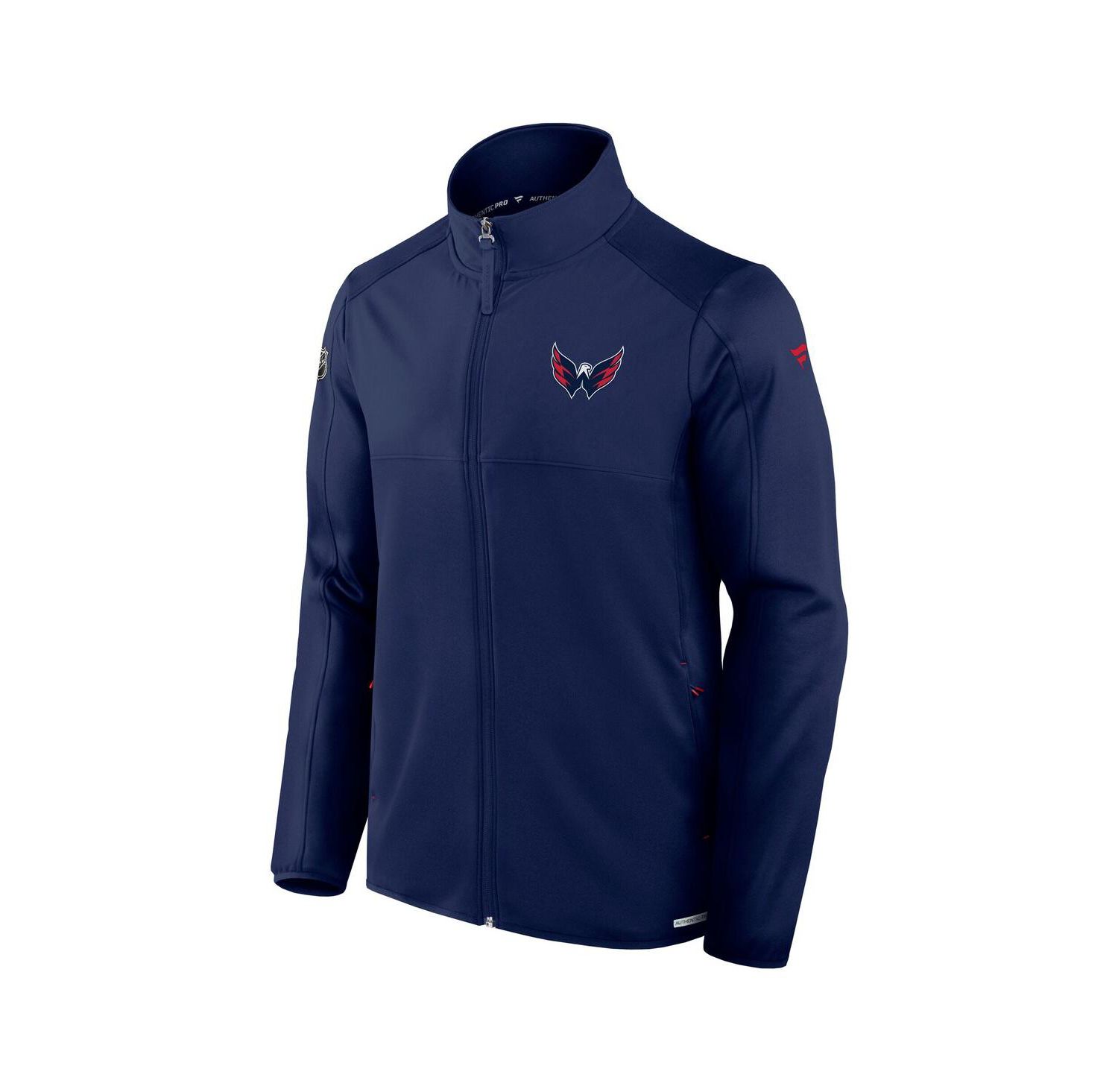 Men's Navy Washington Capitals Authentic Pro Rink Fleece Full-Zip Jacket