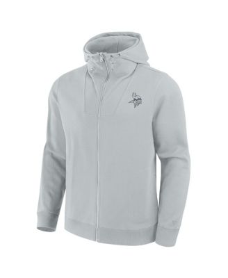 Men's and Women's Gray Minnesota Vikings Front Office Full-Zip Hoodie