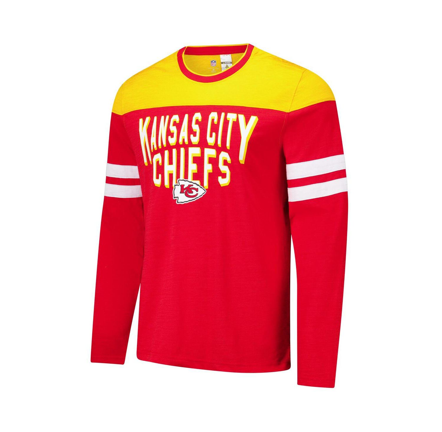 Men's Red/Gold Kansas City Chiefs Adaptive Hail Mary Long Sleeve T-Shirt