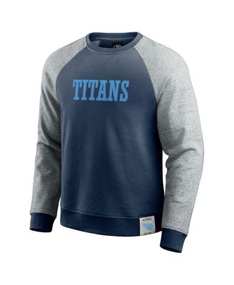 Darius Rucker Collection by Men's Navy/Heather Gray Tennessee Titans Color Block Pullover Sweatshirt