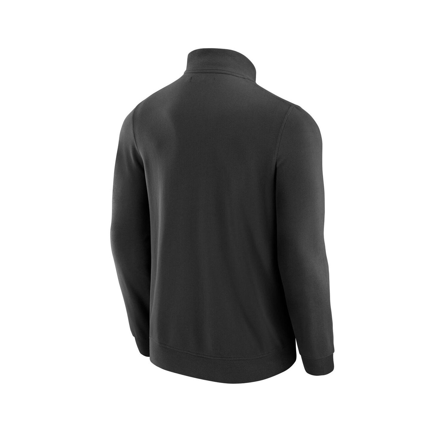 Men's Black Minnesota Vikings QB1 Full-Zip Sweatshirt