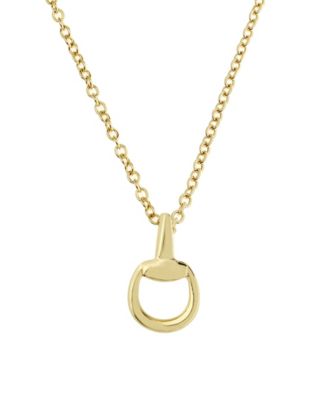 Gold Collegiate Link Pendant Necklace