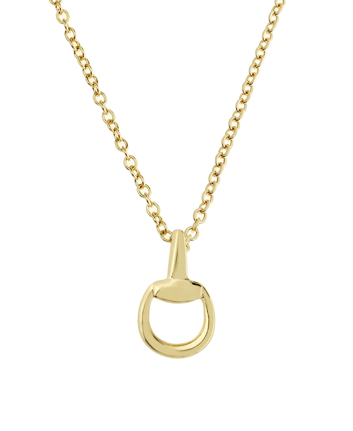 Steve Madden Gold Collegiate Link Pendant Necklace In Gold