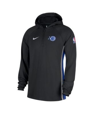 Men's Black Orlando Magic Authentic On Court Zone Quarter-Zip Dri-FIT Hoodie Jacket