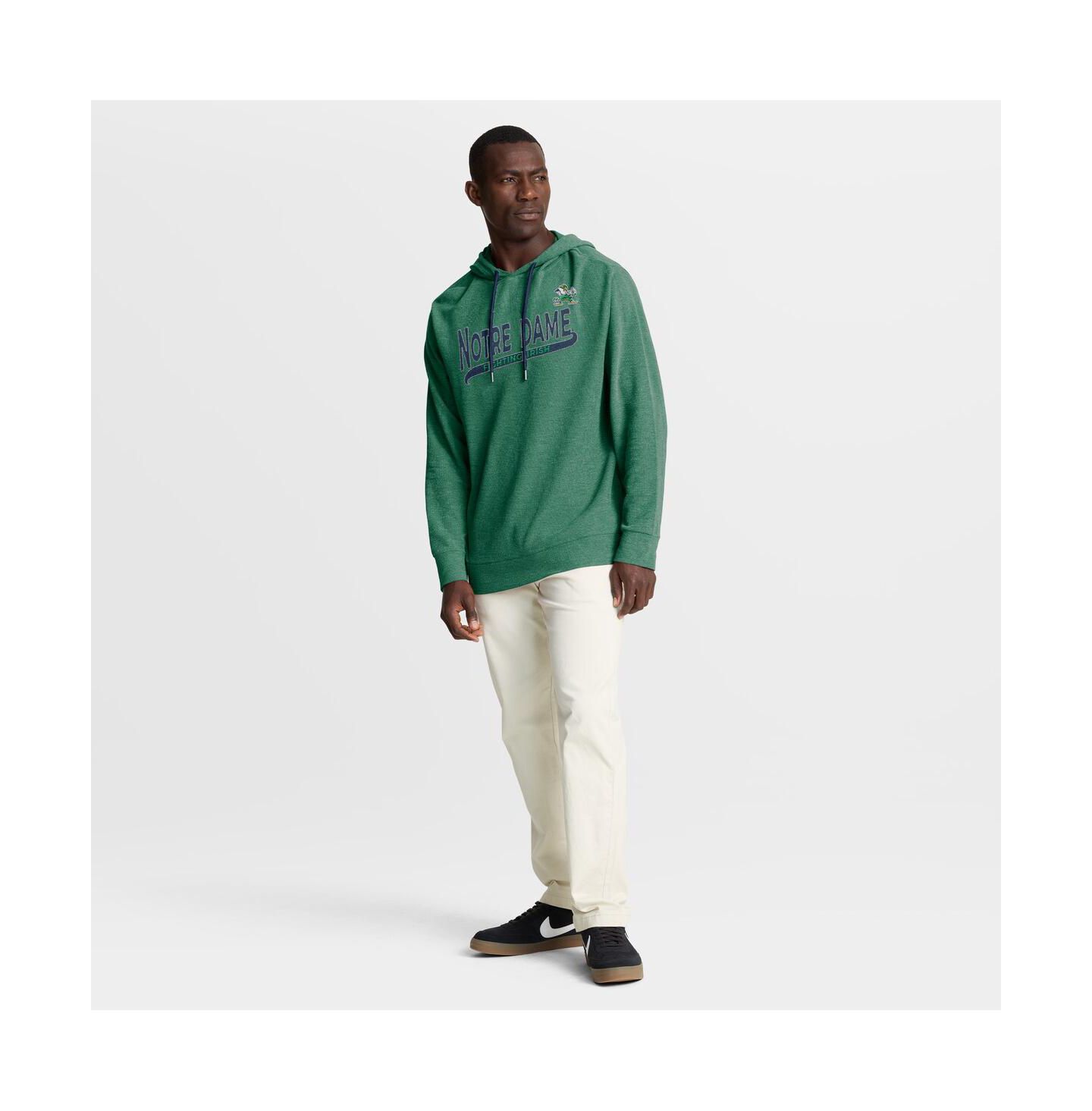 Мужское худи Fanatics Green Notre Dame Fighting Irish Hometown Premium Huddle Up Long Sleeve T-Shirt — фото 3