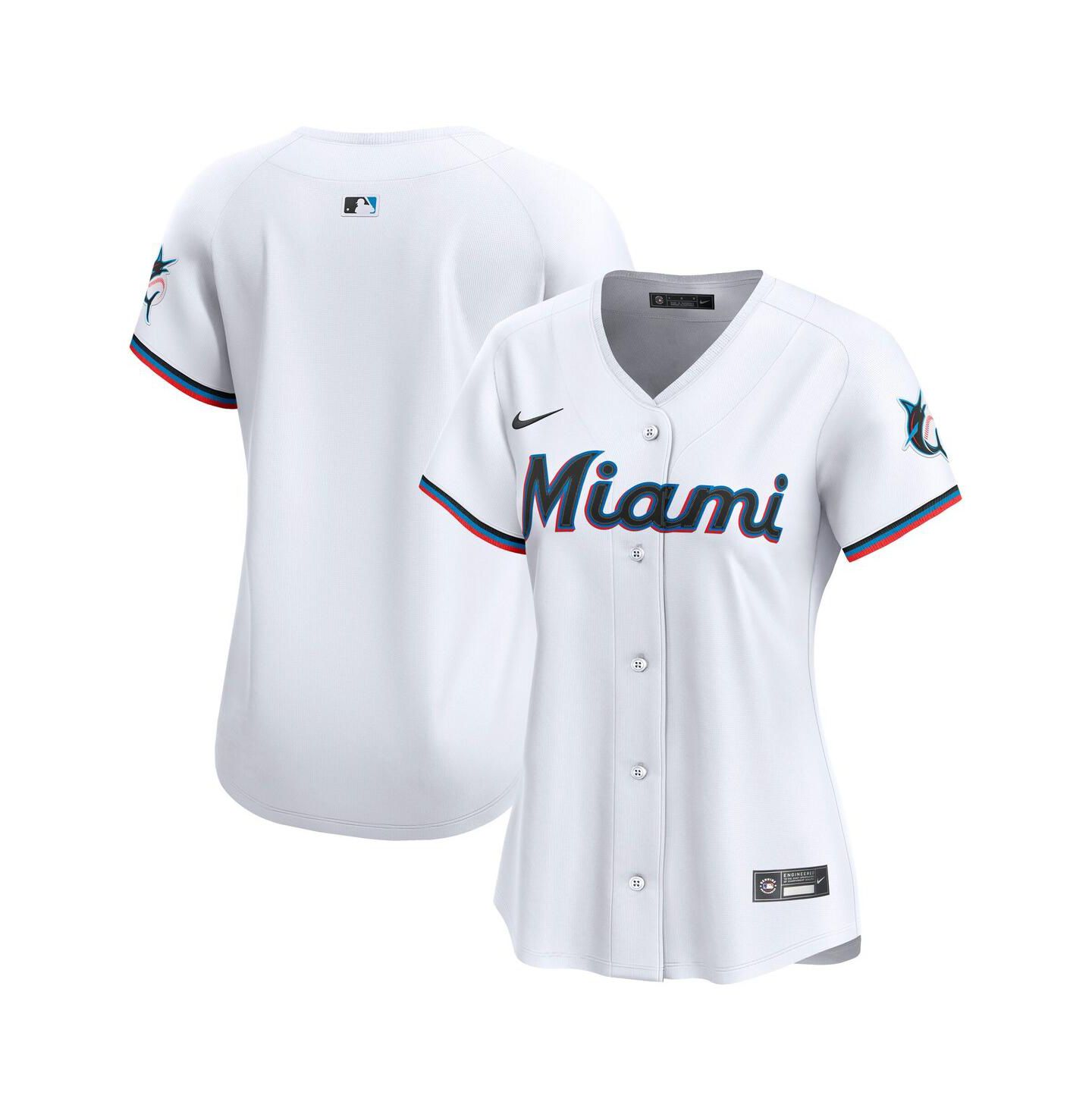 Женский топ Nike White Miami Marlins Home Limited Jersey — фото 1