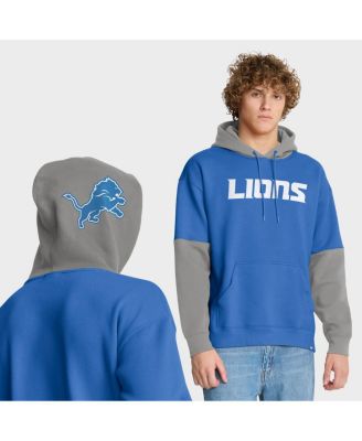 Fanatics - Men's Blue Detroit Lions Helmet Pullover Hoodie