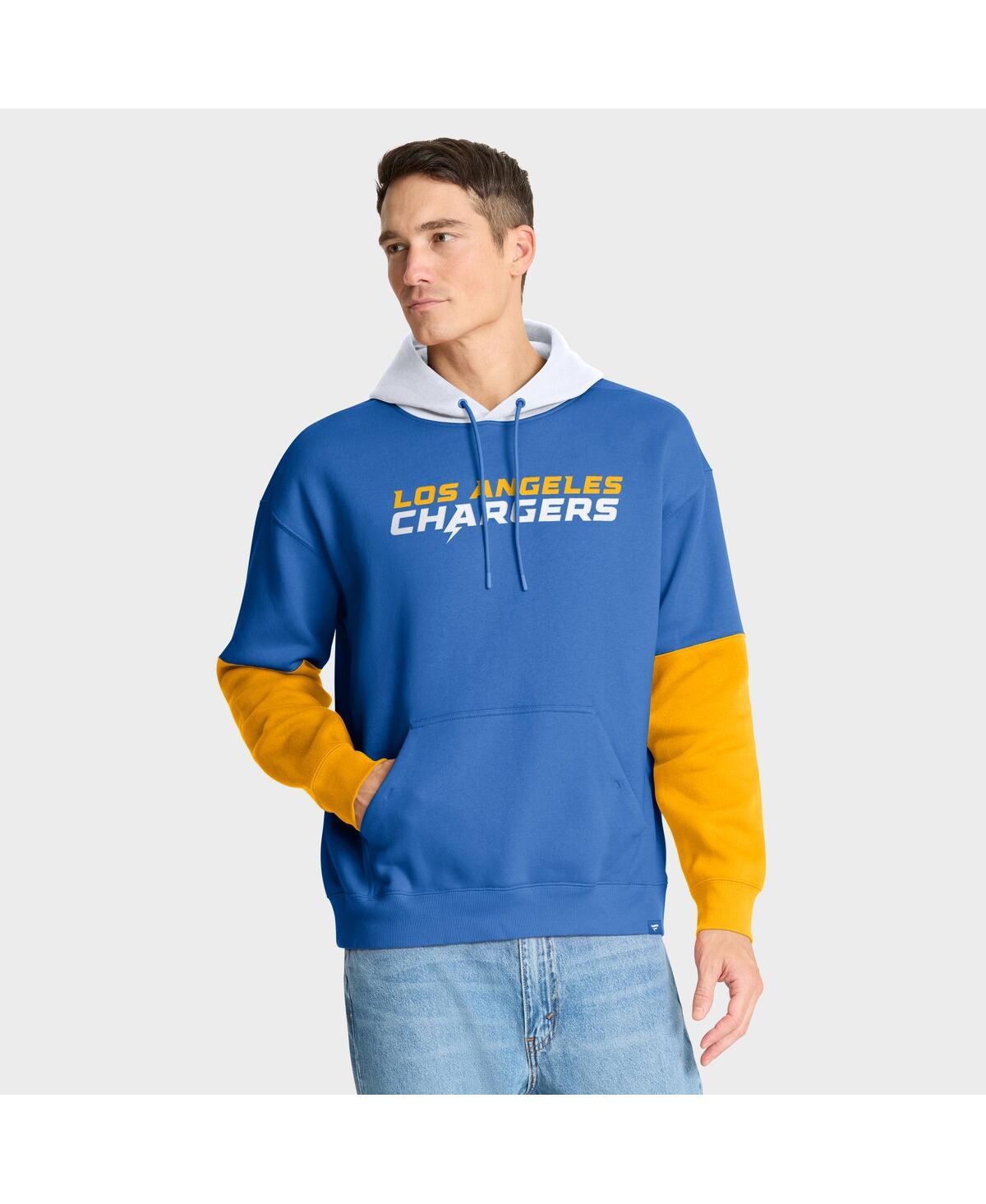 Fanatics Men's Powder Blue Los Angeles Chargers Helmet Pullover Hoodie