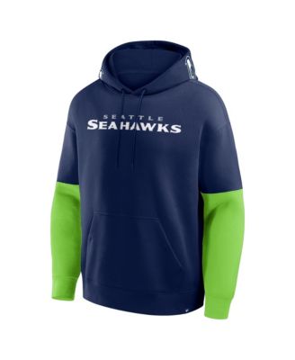 Men's College Navy Seattle Seahawks Helmet Pullover Hoodie