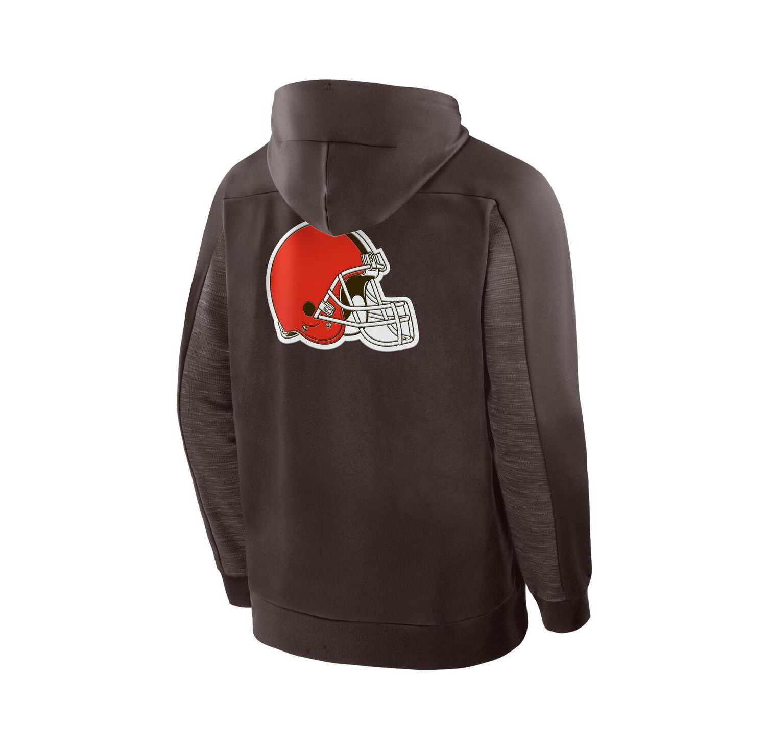 Men's Brown Cleveland Browns Checkdown Pass Full-Zip Hoodie