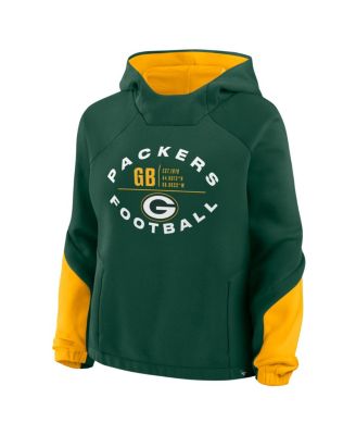 Women's Green Green Bay Packers Oversized&nbsp;Redzone Bubble Screen Pullover Hoodie