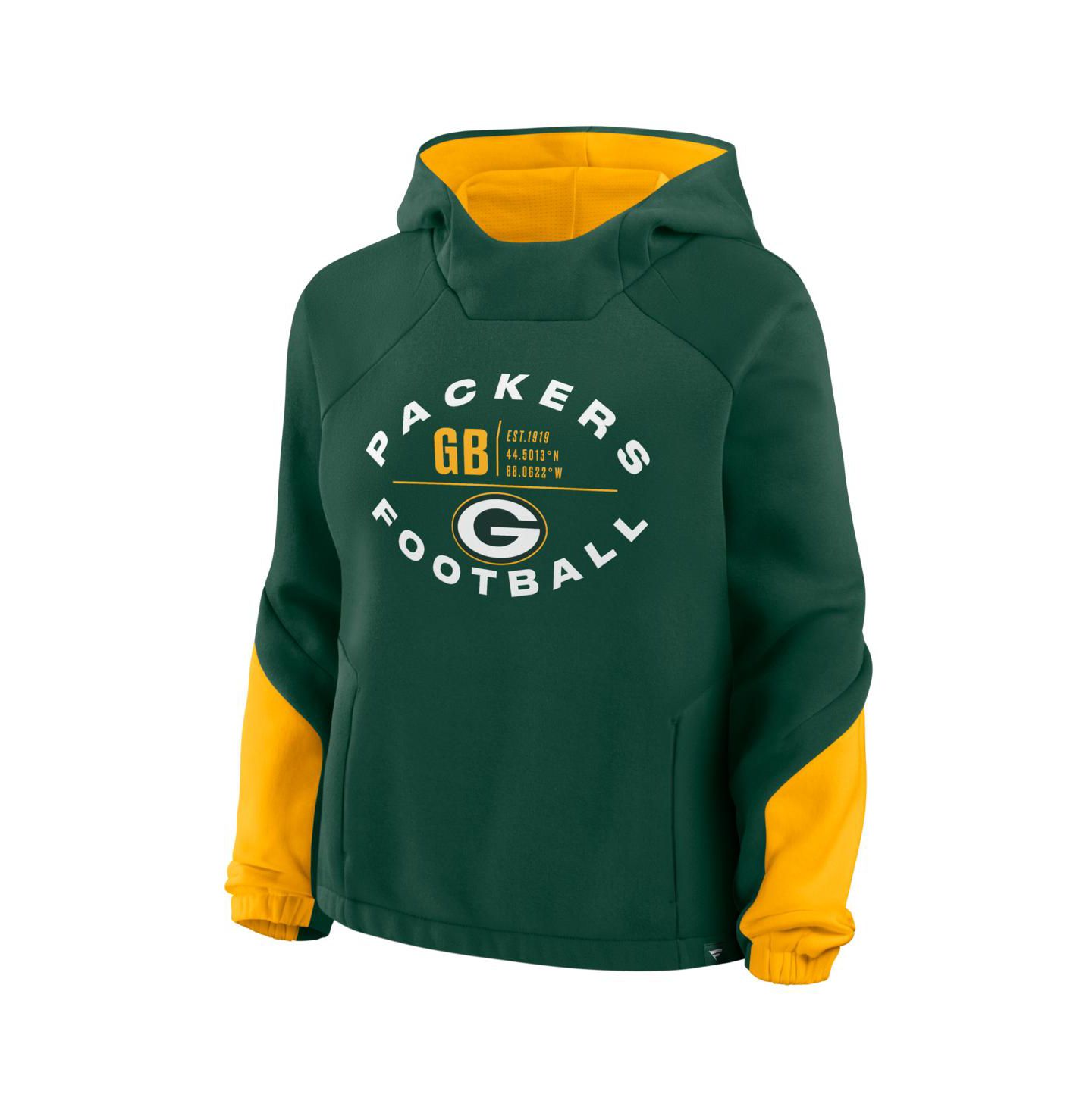 Женское худи Fanatics Green Green Bay Packers Oversized Redzone Bubble Screen Pullover — фото 2