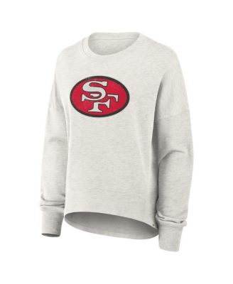 Women's Heather Gray San Francisco 49ers Oversized Hometown Pullover Sweatshirt