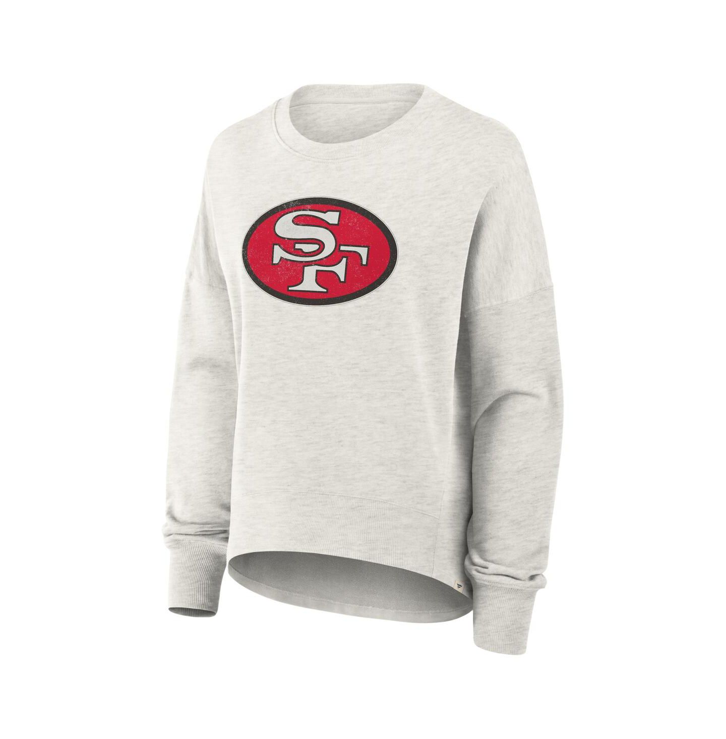 Женский свитшот Fanatics Heather Gray San Francisco 49ers Oversized Hometown Pullover — фото 2
