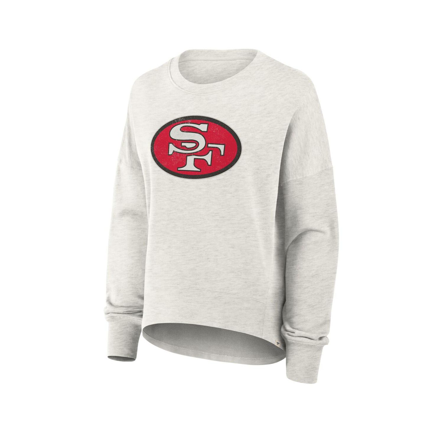 Women's Heather Gray San Francisco 49ers Oversized Hometown Pullover Sweatshirt