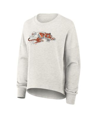 Women's Heather Gray Cincinnati Bengals Oversized Hometown Pullover Sweatshirt