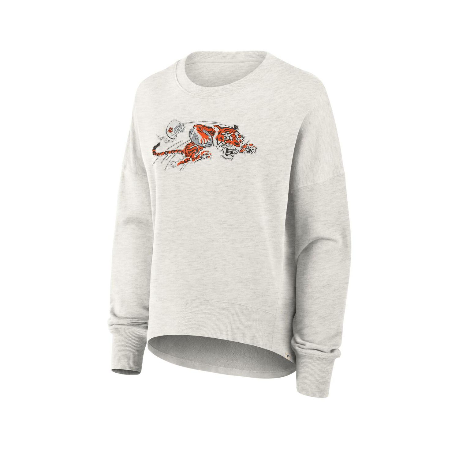 Women's Heather Gray Cincinnati Bengals Oversized Hometown Pullover Sweatshirt