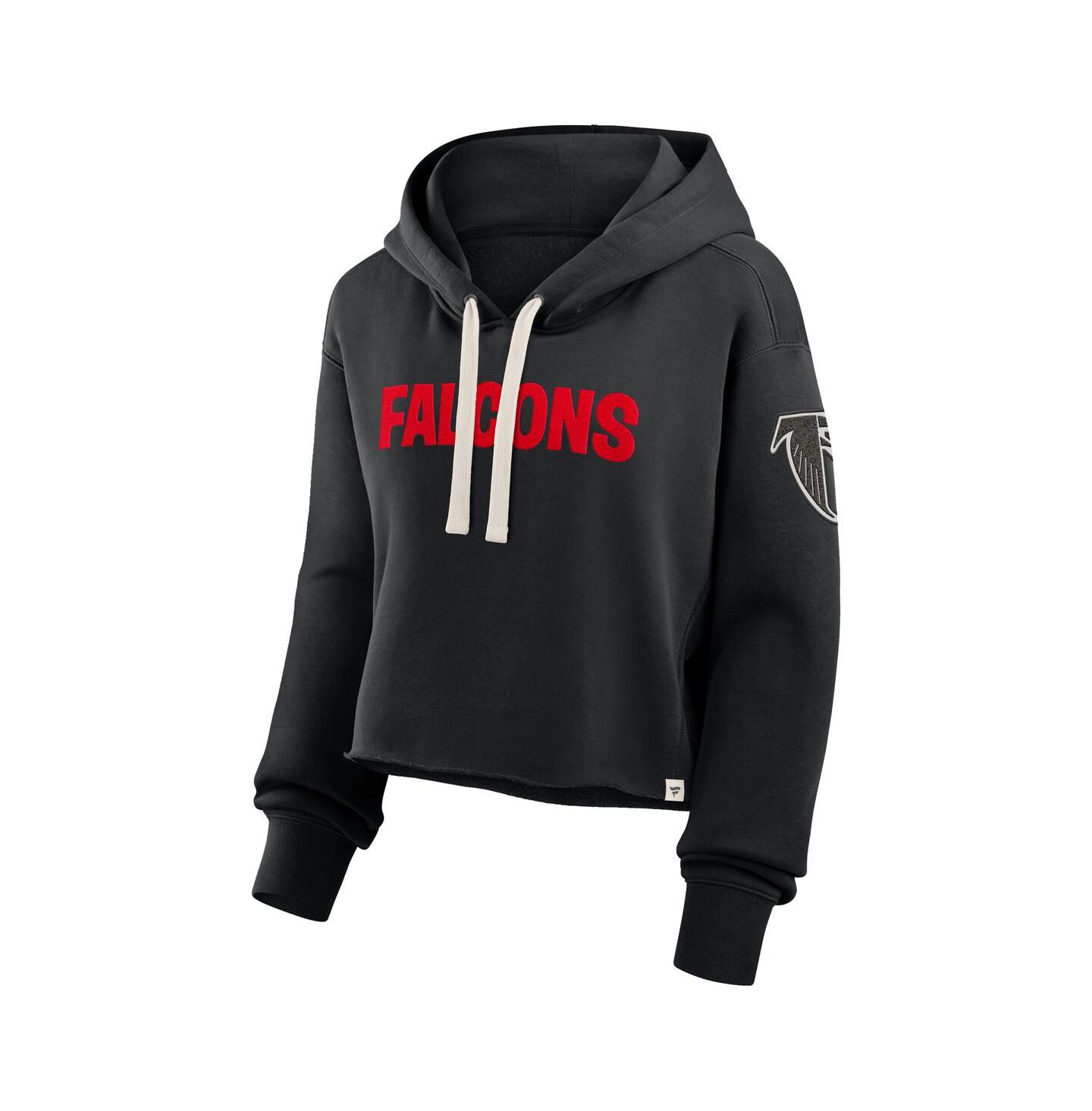 Женское худи Fanatics Black Atlanta Falcons Oversized Hometown Heritage Cropped — фото 2