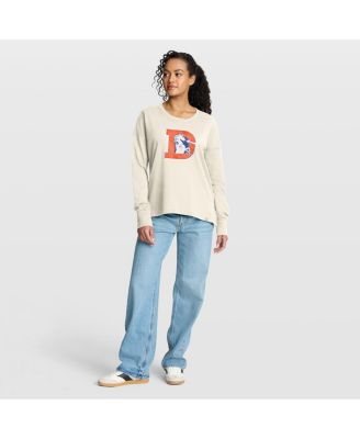 Women's Cream Denver Broncos Dove Legacy Long Sleeve T-Shirt